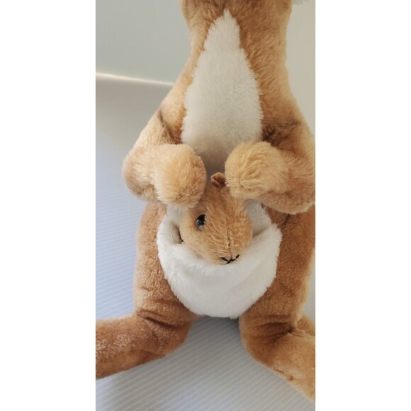 Vintage Dakin KANGAROO Baby JOEY 1975 Cabbie Plush Stuffed Animal 12” Tan Toy - Picture 6 of 13